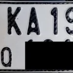 Black and White License Plates