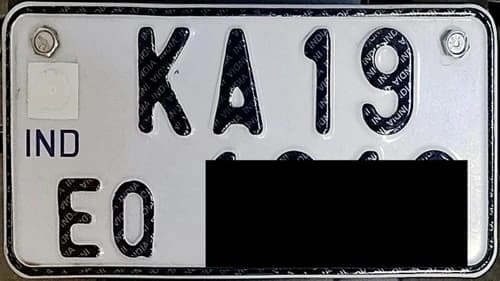 Black and White License Plates